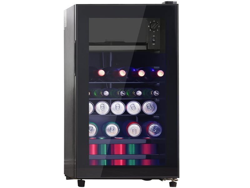  Mini réfrigérateur de table,76 l 43.5x40x71.6 cm,avec éclairage led,noir  - Conforama A