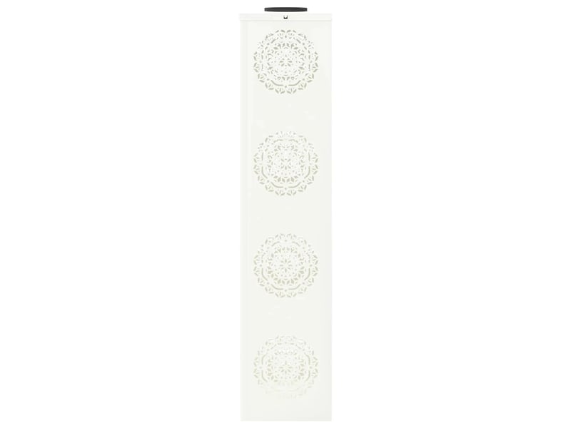  Lot de 2 lampes solaires modernes autoportantes extérieures 18 x 18 x 80 cm en acier blanc 02_0052602  - Conforama D