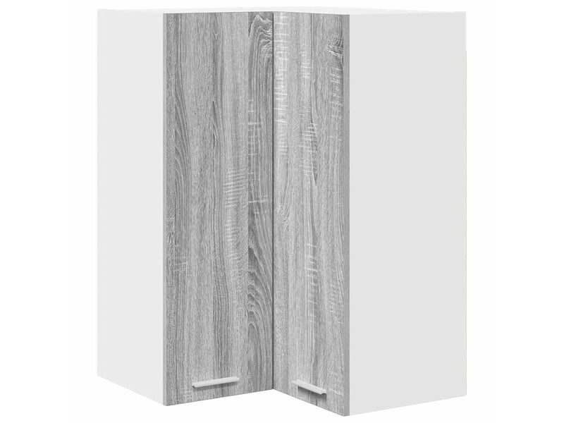  Meuble de rangement, armoire suspendue gris sonoma et blanc 57x57x80cm  - Conforama A