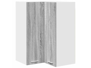 Meuble de rangement, armoire suspendue gris sonoma et blanc 57x57x80cm