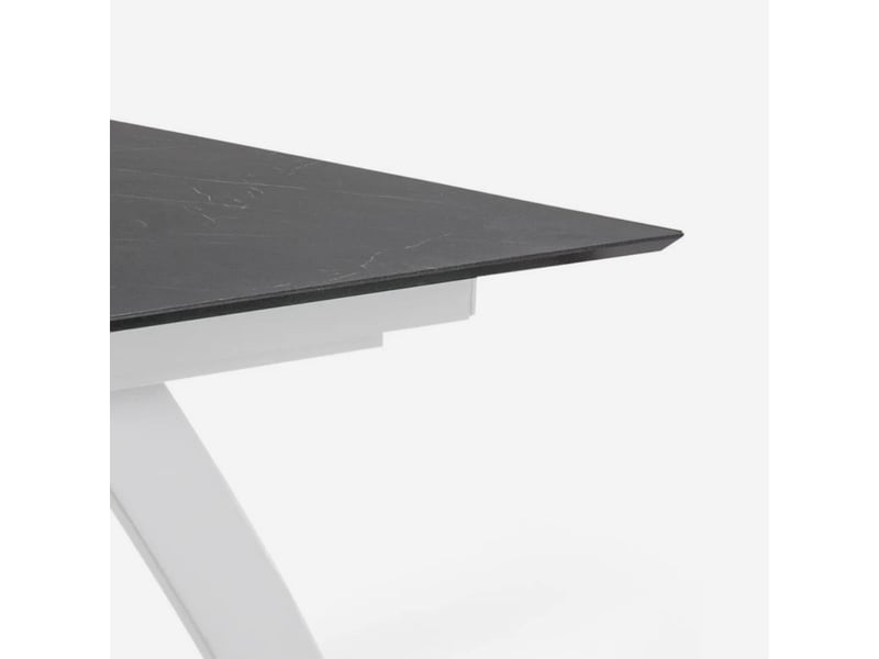 Table extensible en hpl jusqu'à 12 places 170270x90 grayson - noir - Conforama D