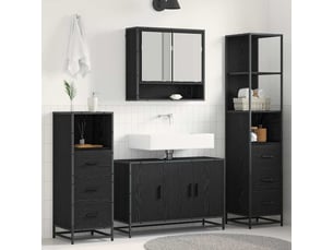Ensemble de mobilier de salle de bain 3 pc chêne artisanal cf64303