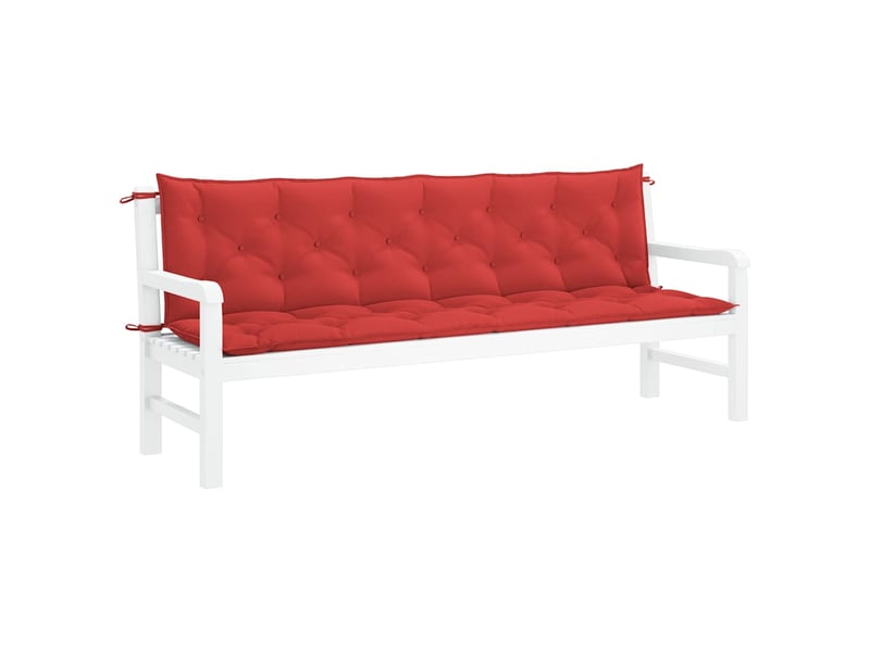  Coussin de banc de jardin, coussin d'assise rouge 200x(50+50)x7 cm tissu oxford cf52804  - Conforama D