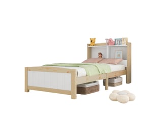 Lit simple 90x200 cm WISHDOR   coloris blanc