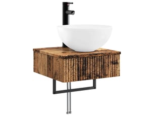 Basin de lavage mural, lavabo bois ancien 40x41x40.5 cm