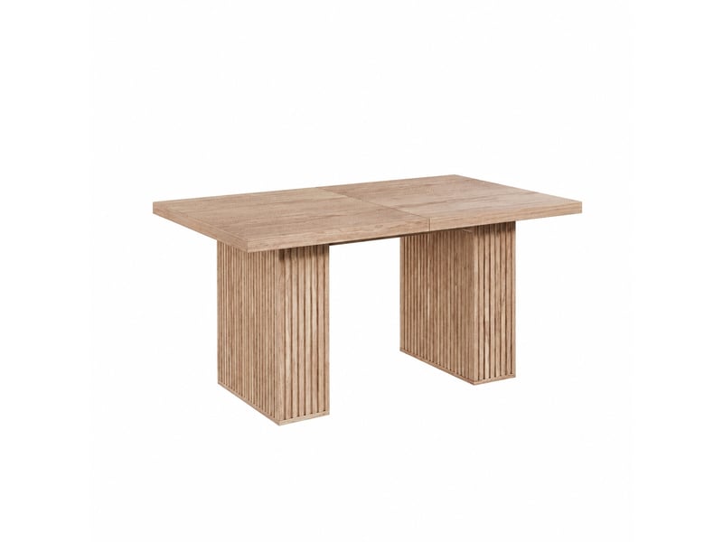  Table extensible pour 6 à 8 personnes avec rangements, 150 à 190 × 90 cm, couleur chêne  - Conforama A