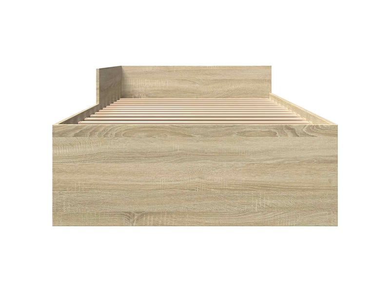Lit simple- lit adulte - cadre de lit avec tête de lit chêne sonoma 80 x 200 cm - Conforama C