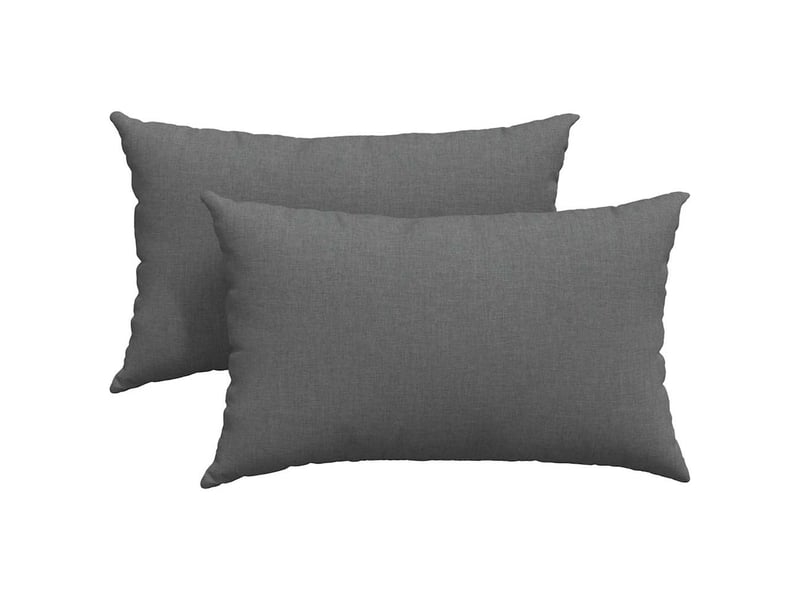  Lot de 2 coussins de canapé, coussins décoratifs tissu gris foncé 50 x 30 cm cf58862  - Conforama A