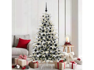 Ensemble de boules de noël 120 pcs 300 led blanc chaud ø 6 cm