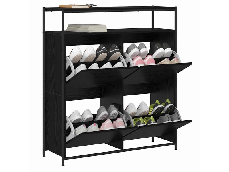 Banc à chaussures, meuble à chaussures 100x34x112 cm bois d'ingénierie shl5166 - Conforama C