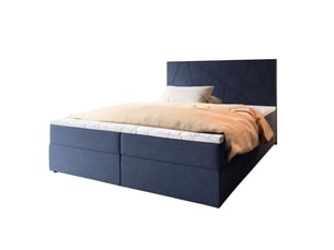 Lit avec rangement 140x200 cm <strong>MASSENO</strong>  <strong></strong> coloris bleu