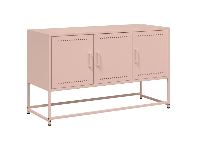 Meuble tv - banc tv - meuble de rangement rose 100,5x39x60,5 cm acier  - Conforama A