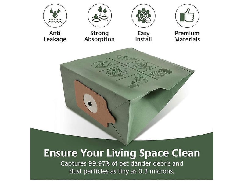  10 pack - high filtration dust bags for numatic henry &amp; hetty vacuum cleaners for pet hair &amp; everyday cleaning  - Conforama D