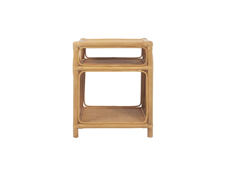 Table de chevet rotin naturel 1 étagère 1 niche l 40 x p 40 x h 50cm - bandung  - Conforama C