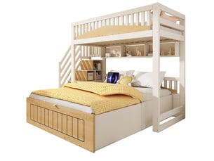 Lit superposé 140x200 cm OKWISH coloris bicolore