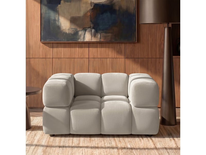  Selsey hollme - fauteuil coque - 150 cm - velours grège Hollme - Conforama B