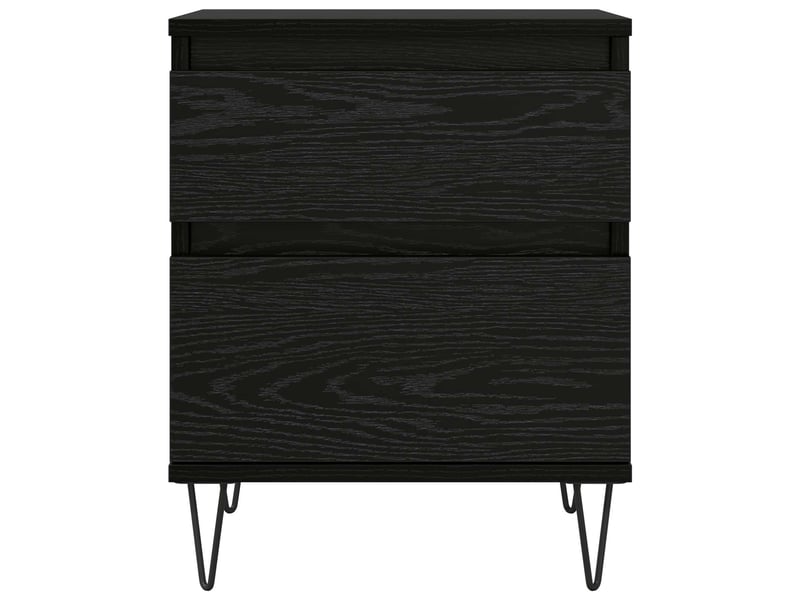 Table de chevet - table de lit chêne noir 40 x 35 x 50 cm bois d'ingénierie - Conforama D