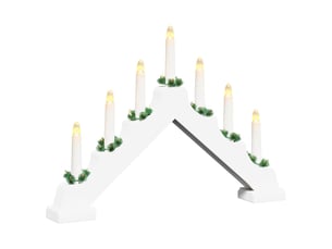 Pont de bougie de noël 7 led blanc chaud 39.5 x 5 x 29 cm cf62261