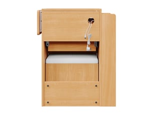 Petite coiffeuse avec miroir rabattable led, 2 prises, port usb & type-c, tabouret à roulettes, 3 tiroirs et plateau de table d'appoint rabattable,