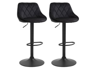 tabouret de bar assise réglable en hauteur <strong>HAUSS SPOLE</strong> - noir hauteur d'assise 60 cm vendu Par paire