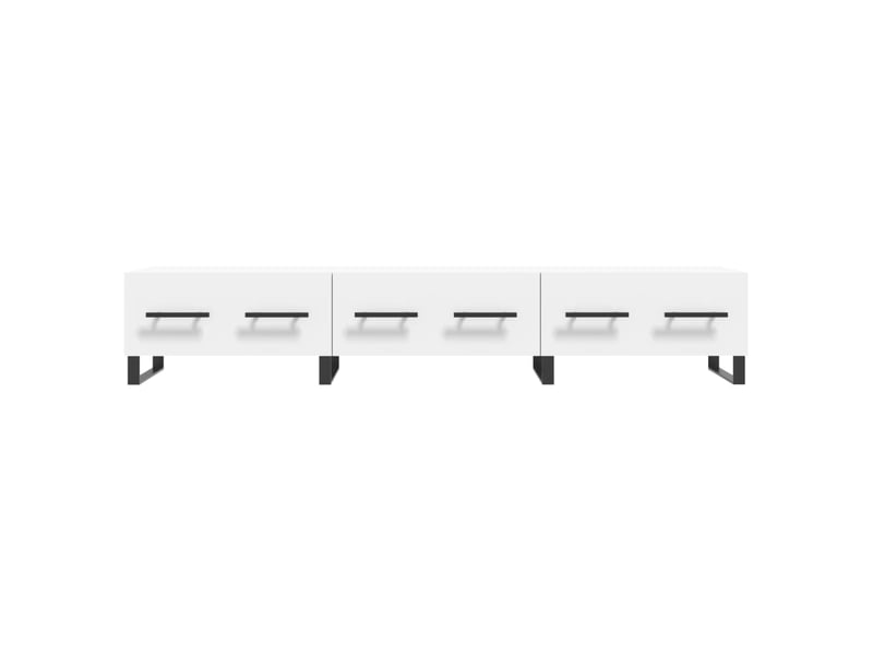  Meuble tv - banc tv - meuble de rangement blanc 150x36x30 cm bois d'ingénierie  - Conforama E