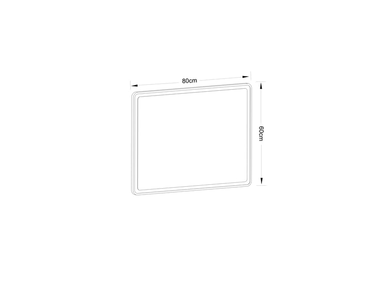  Miroir mural de salle de bain led antibuée tactile 60 x 80 cm W3416P502022 - Conforama C