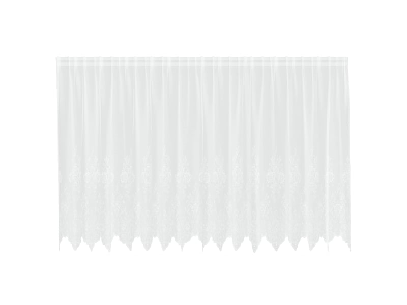  Rideau en dentelle, rideau ajouré, voilage blanc 140 x 400 cm polyester cf43667  - Conforama A