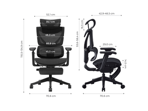 Chaise de bureau <strong>VIVRYN</strong> <strong></strong> avec assise réglable en hauteur