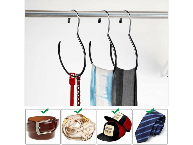  Argenté cintre pour foulard à anneau 5 pièces cintre porte foulard cintre d'écharpe rond support écharpe placard crochet anneau, organisateur d'écharp, gris  - Conforama E
