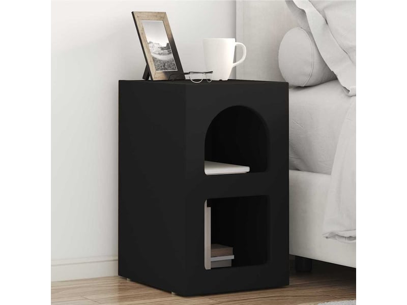  Table de chevet 2 pièces noir 29,5 x 33,5 x 50 cm  - Conforama B