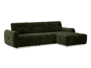 Canapé d'angle droit fixe DECO IN PARIS KF8618-2M-VEROL 4 places Velours vert