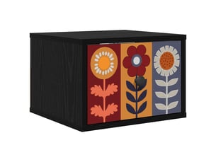 Table de chevet - cabinet de chevet - table de nuit mural essen chêne noir 36 x 33 x 25 cm