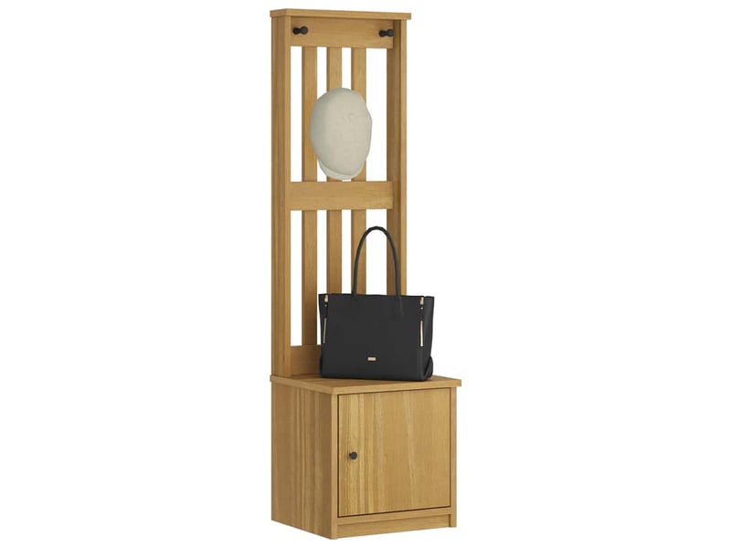 Porte manteau couloir sandnes 45x40x159,5 cm bois massif pin shl50180 - Conforama D