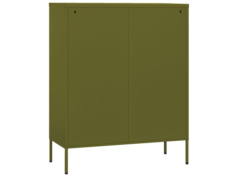  Armoire de rangement, rangement bureau vert olive 80x35x101,5 cm acier shl1209  - Conforama E