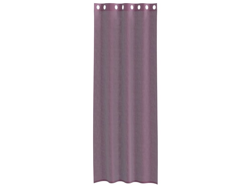 Lot de 2 rideaux en voile, voilages avec œillets violet 140x300 cm cf44440 - Conforama D