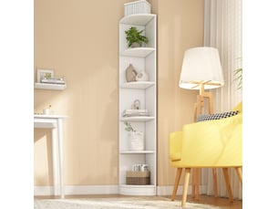 Bibliotheque coloris blanc 5 étagère(s) <strong>DESVIAE</strong> <strong></strong> - 42 cm x 180 cm