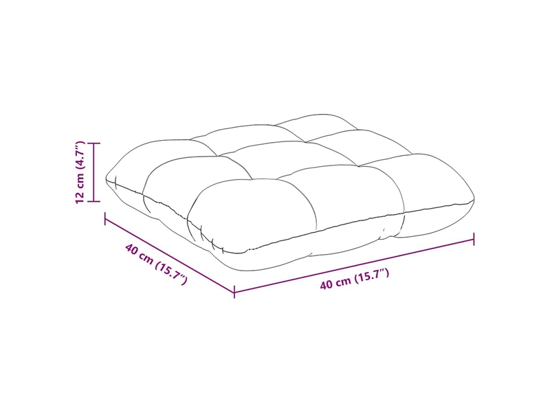  Lot de 4 coussins de siège, coussins décoratifs tissu en microfibre crème 40 x 40 cm cf59965  - Conforama E