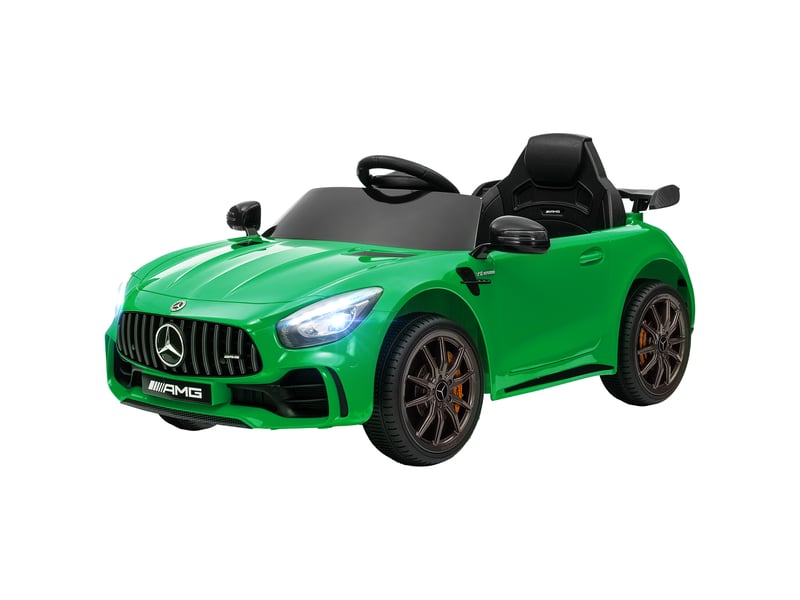  Voiture électrique pour enfants, mercedes, 3-5 kmh, télécommande, lumières et musique, verte  - Conforama B