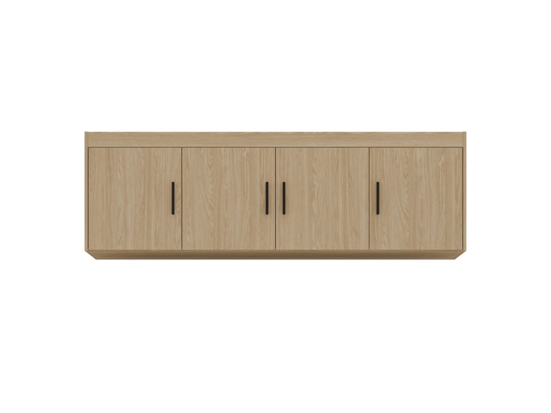  Surmeuble armoire storicos 4 portes chêne huilé 176x55x53 cm Storicos - Conforama D