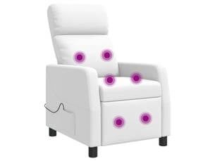 Fauteuil relax manuel VIDAXL  Simili blanc