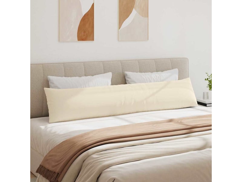  Lot de 2 coussins de canapé, coussins décoratifs tissu beige 200 x 40 cm cf58752  - Conforama D