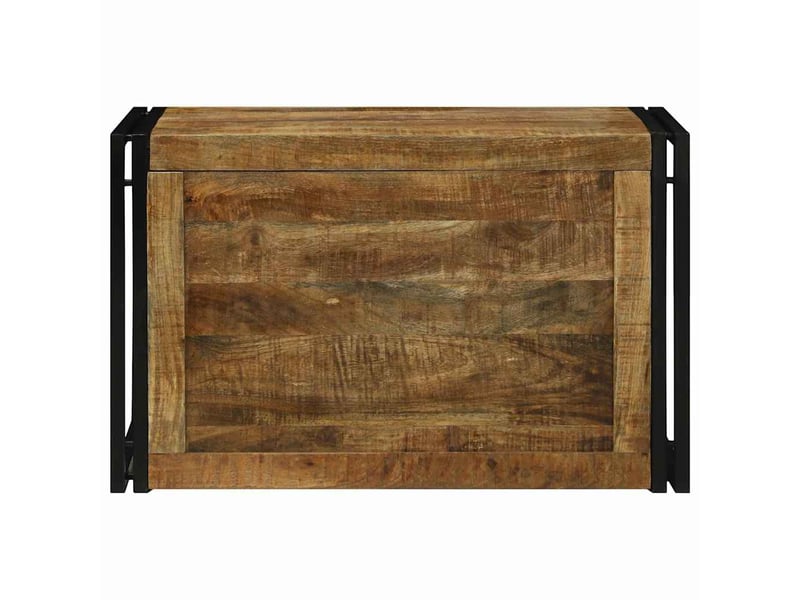 Boîte de rangement, coffre de rangement marron et noir 80x50x50 cm - Conforama E