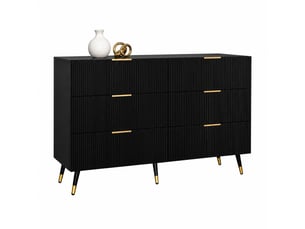 Buffet 0 porte(s) 6 tiroir(s) OKMYHOME - 120 cm coloris noir