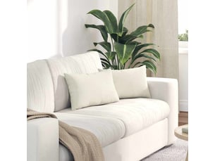 Lot de 2 coussins de canapé, coussins décoratifs crème 50 x 30 cm cf59044