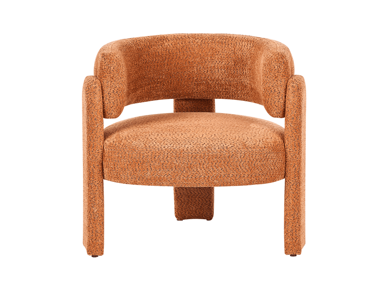 Fauteuil burea tissu chenille orange - Conforama E