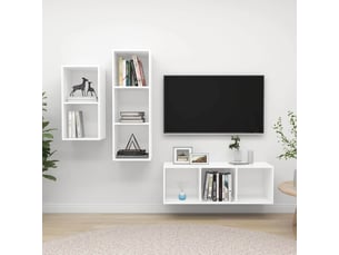 Meuble tv coloris blanc 37 cm <strong></strong>  <strong></strong>