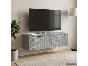 Meuble tv coloris gris 98 cm <strong></strong>  <strong></strong>
