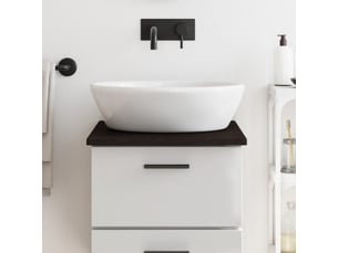 Comptoir de salle de bain, plan de travail marron foncé 40x60x2 cm bois traité cf65845
