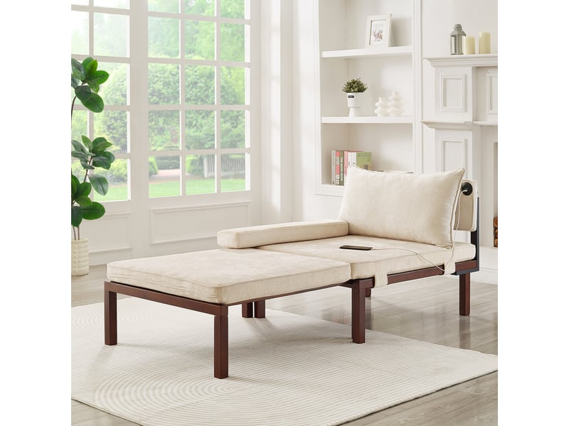  Canapé convertible, canapé-lit — port usb, beige, 1 place  - Conforama A
