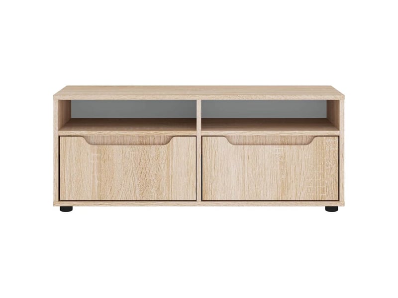  Meuble tv - banc tv - meuble de rangement visnes chêne sonoma 100x40x38 cm bois d'ingénierie  - Conforama E